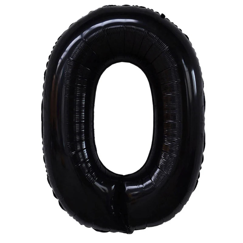 34" Numbers - Black Foil Balloon