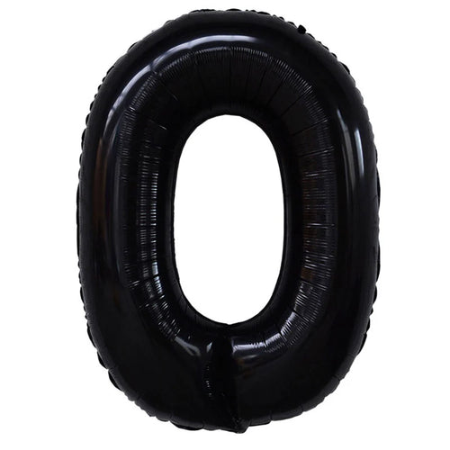 34" Numbers - Black Foil Balloon