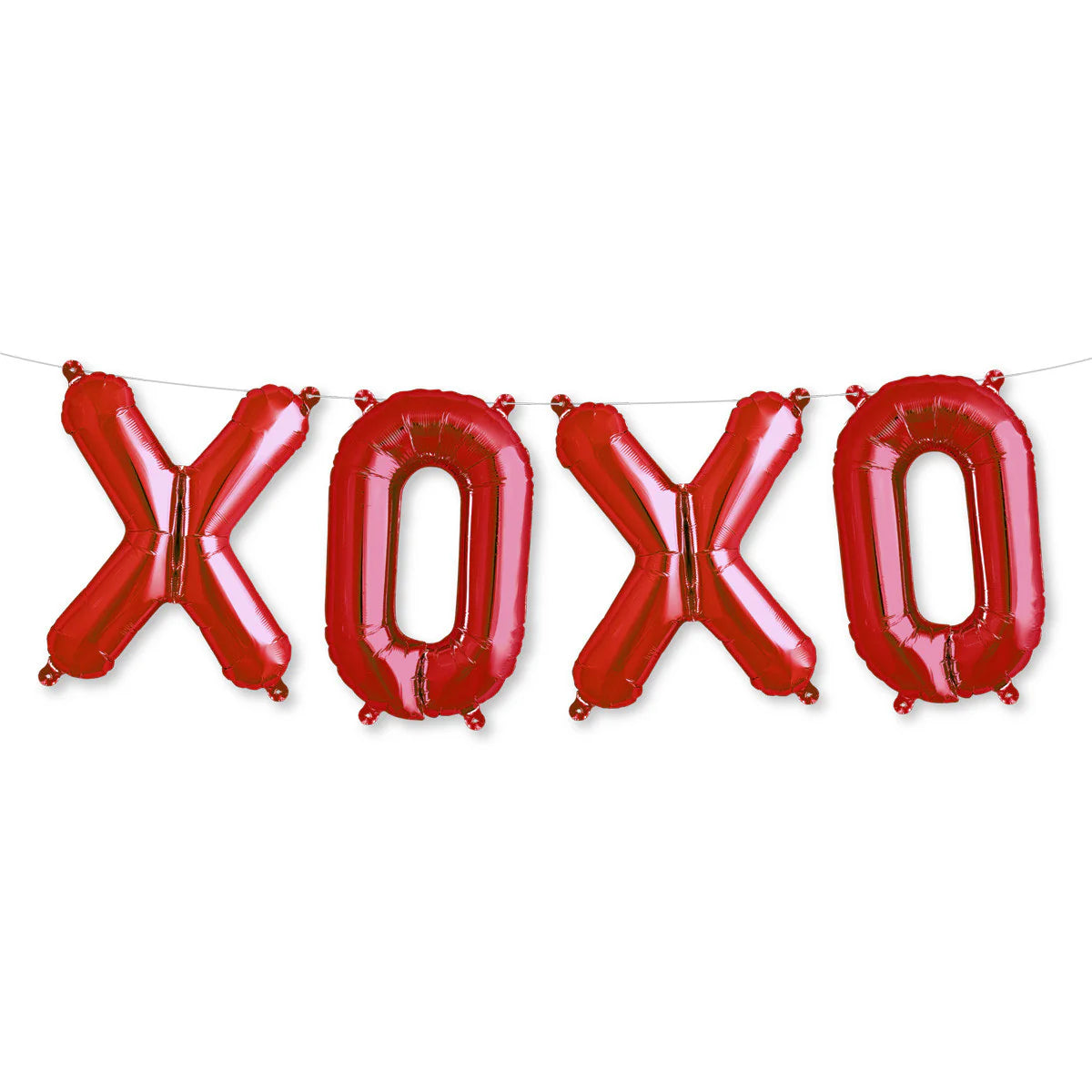 16" Red XOXO Foil Balloon Banner