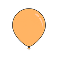 Orange - Solid Colors Latex Balloon
