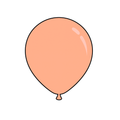 Peach - Solid Colors Latex Balloon