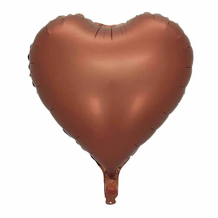 18" Beige Heart Foil Balloon