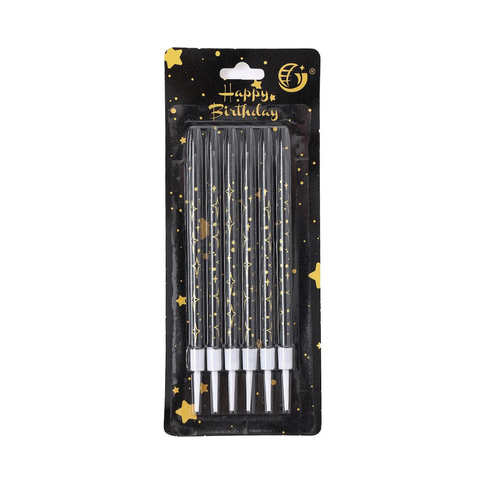 Glitter Birthday Cake Candles 6 Pieces