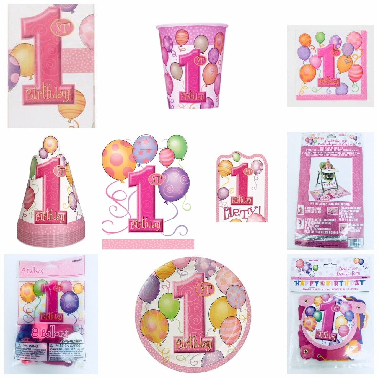 First Birthday Party Tableware Set