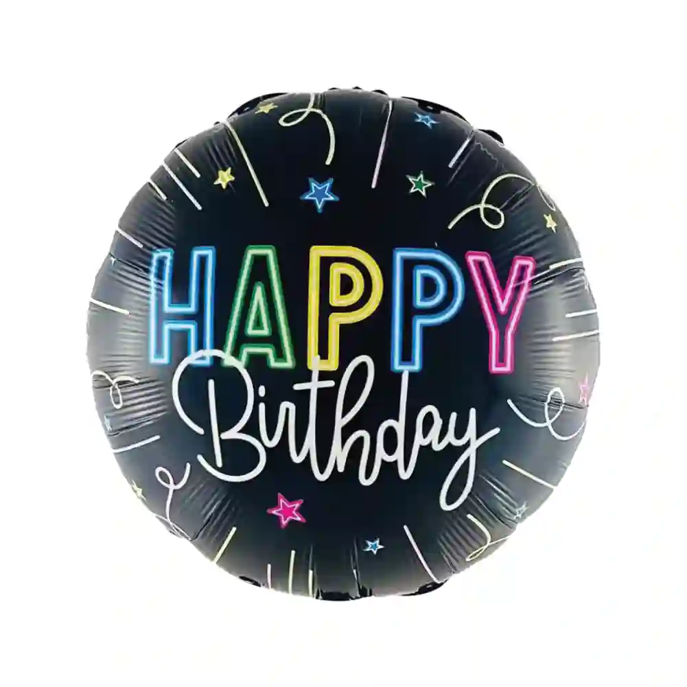 18" Happy Birthday Round Foil Balloon