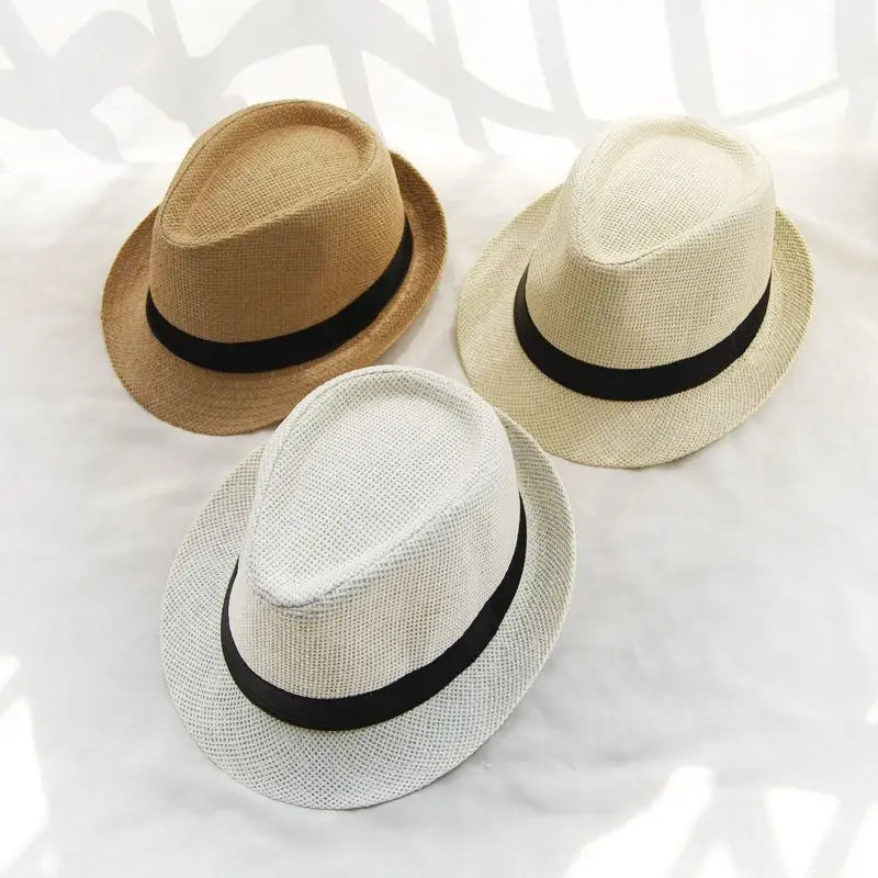 Unisex Fedora Straw Bucket Hat