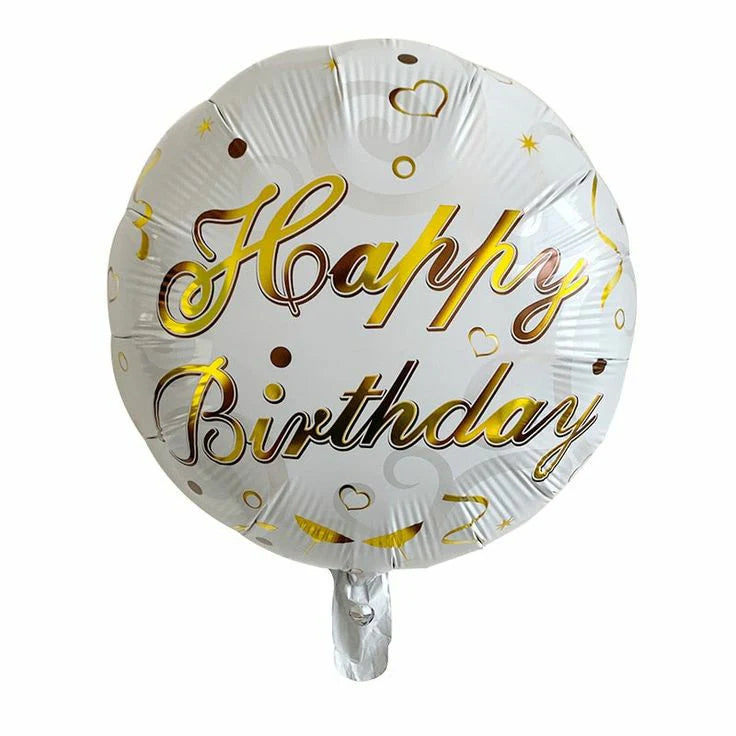 18" Happy Birthday Round Foil Balloon