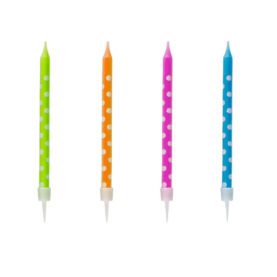 Colored Cake Candles 24 Pieces