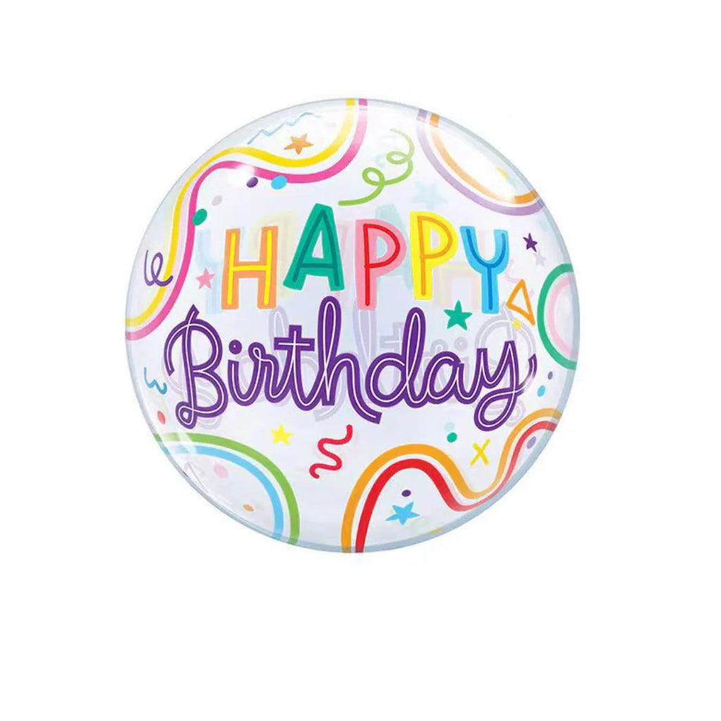18" Happy Birthday Round Foil Balloon