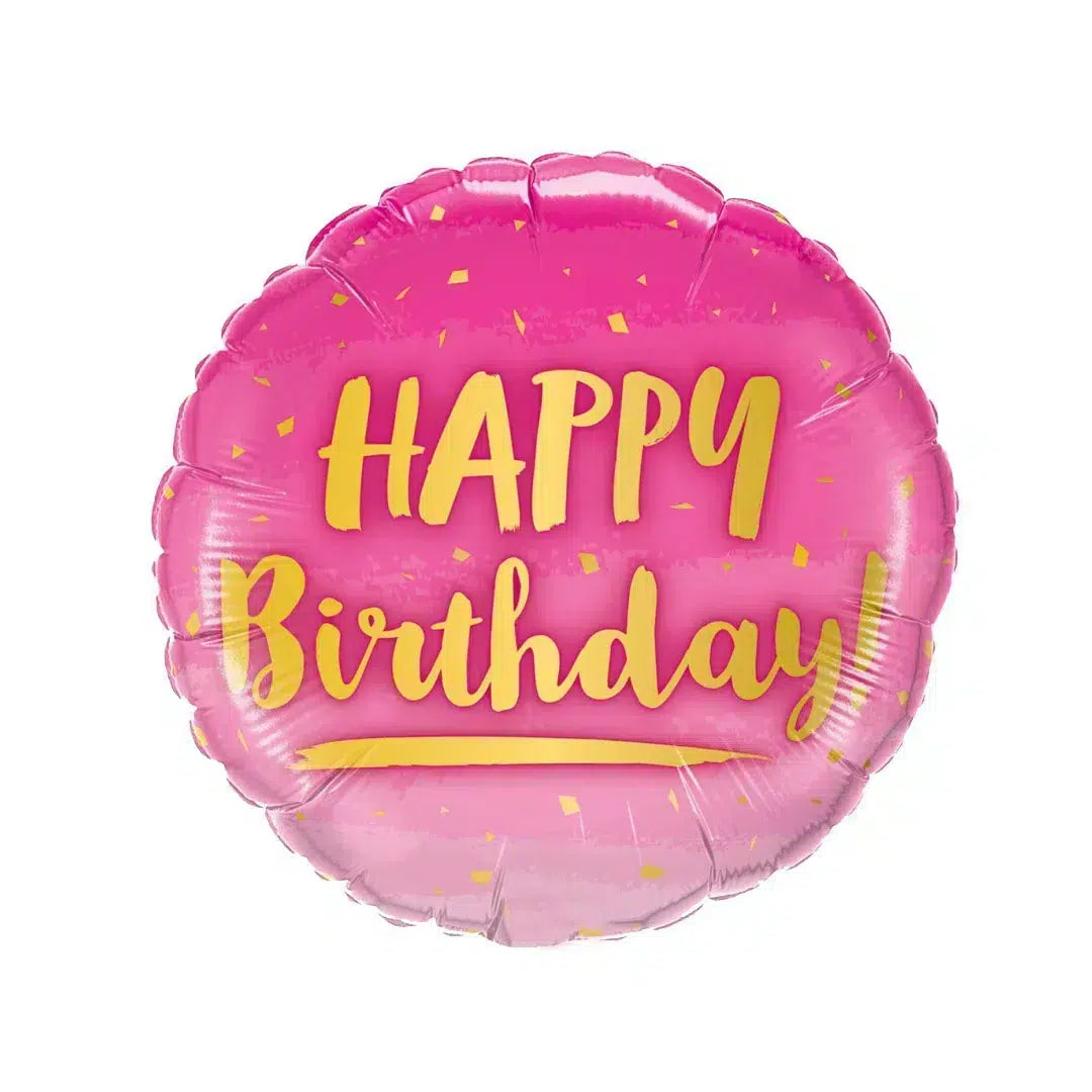 18" Happy Birthday Round Foil Balloon