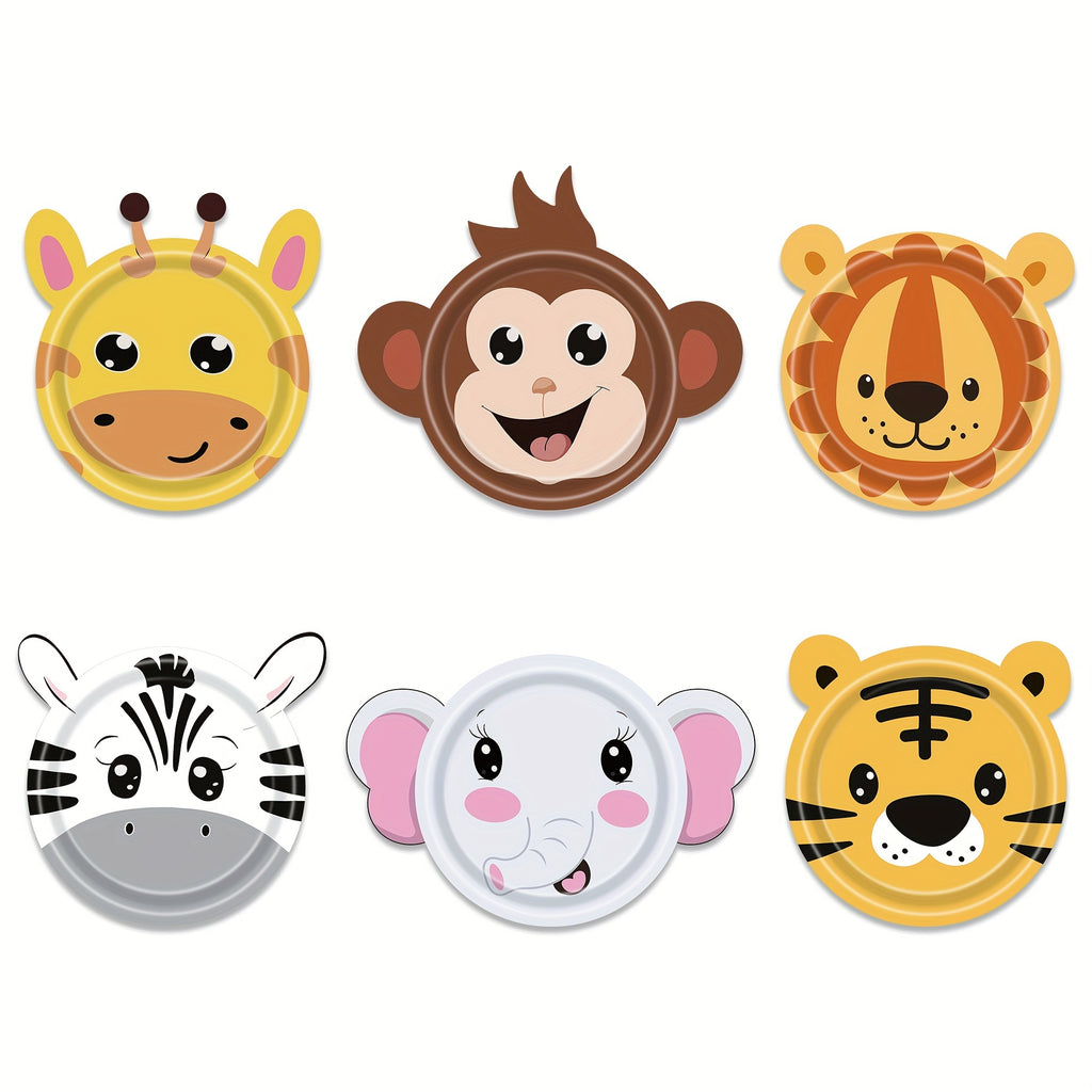 Jungle Animals Disposable Paper Plates