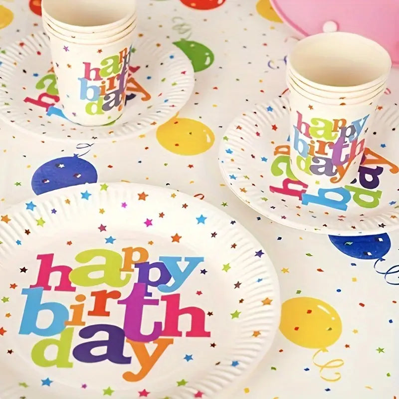 Happy Birthday Party Tableware Set
