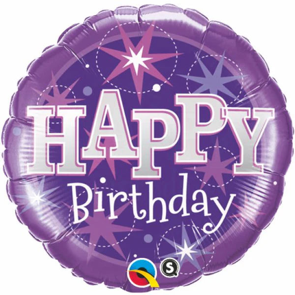 18" Happy Birthday Round Foil Balloon