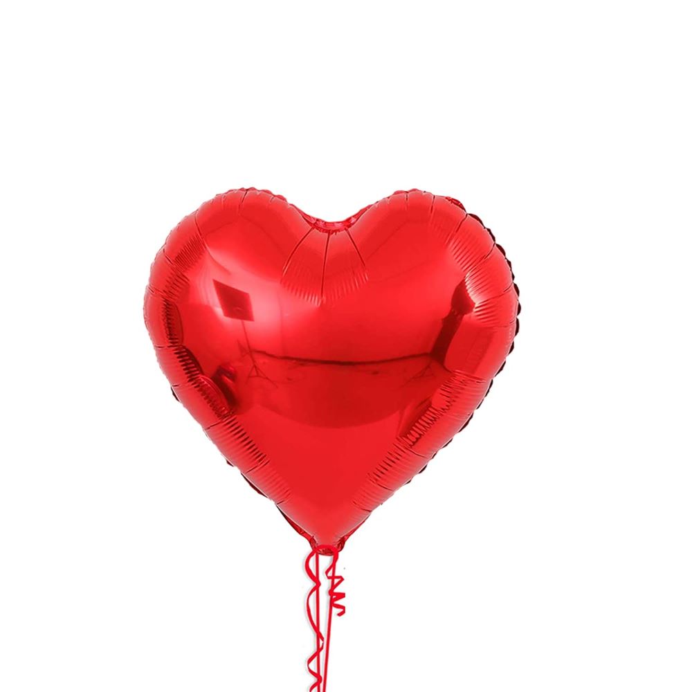 Red Heart Shaped Foil Balloon