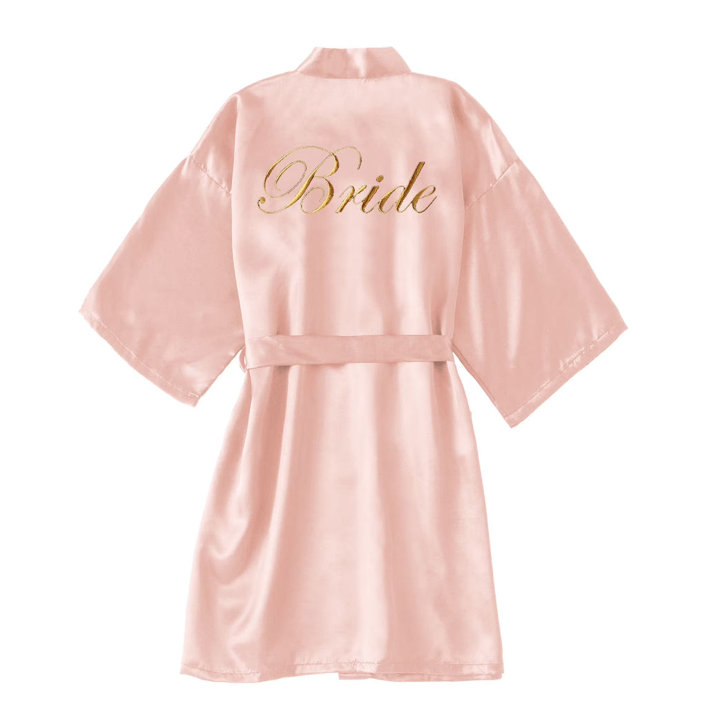 Bride Robe Kimono Satin