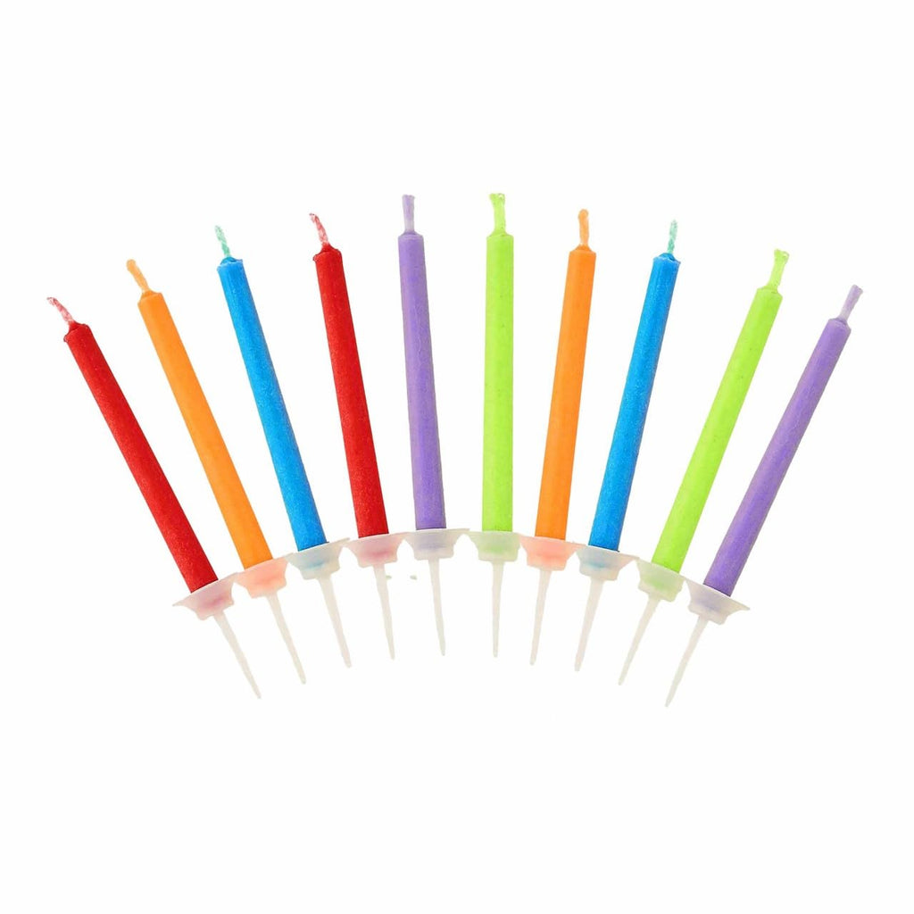 Colored Cake Candles 12 Pieces
