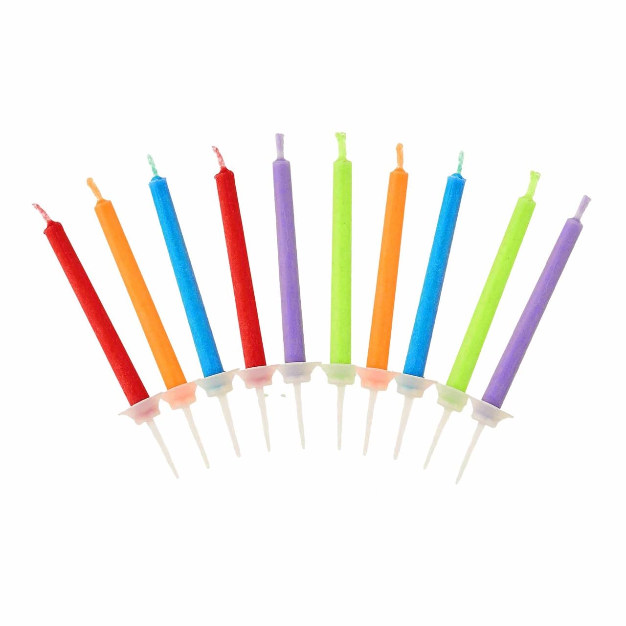Colored Cake Candles 12 Pieces