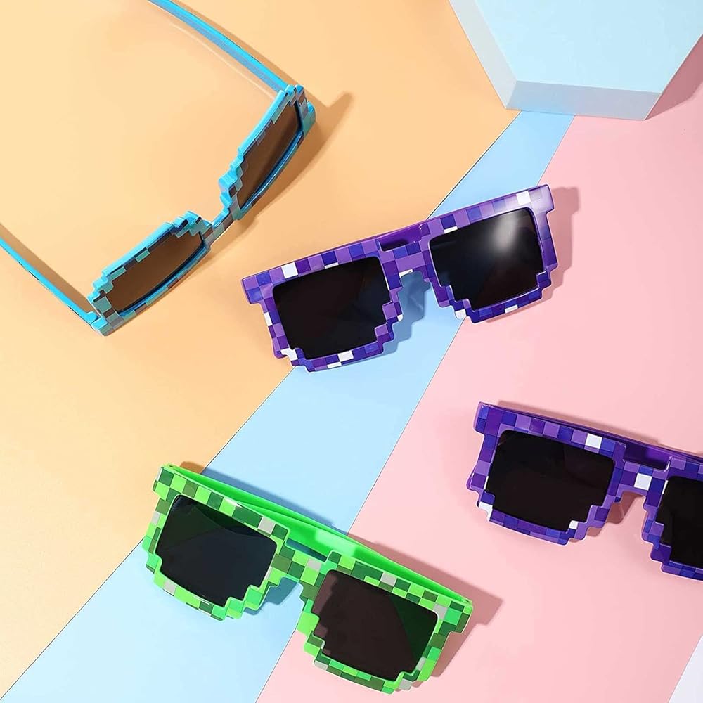 Block Pixel 8-Bit Party Sunglasses