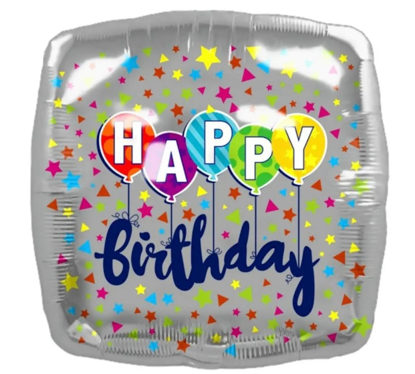 18" Happy Birthday Square Foil Balloon