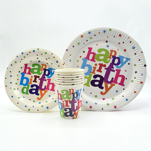 Happy Birthday Party Tableware Set