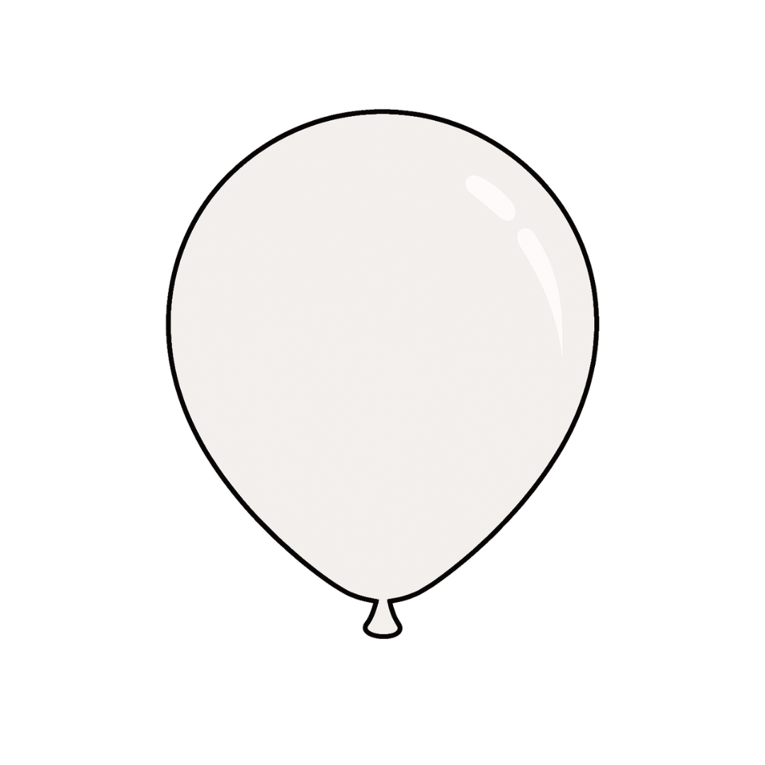 12" Pastel Clear Latex Balloon