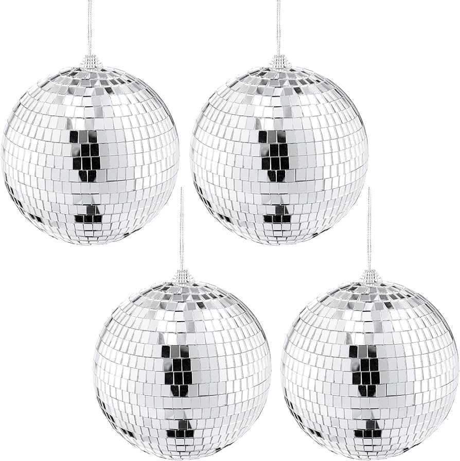 4" Mirror Disco Balls Decoration
