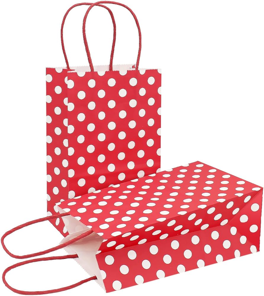 Polka Dot Party Paper Gift Bag