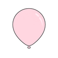 Pink - Clear Pastel Latex Balloon