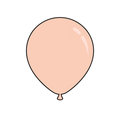 Orange - Clear Pastel Latex Balloon