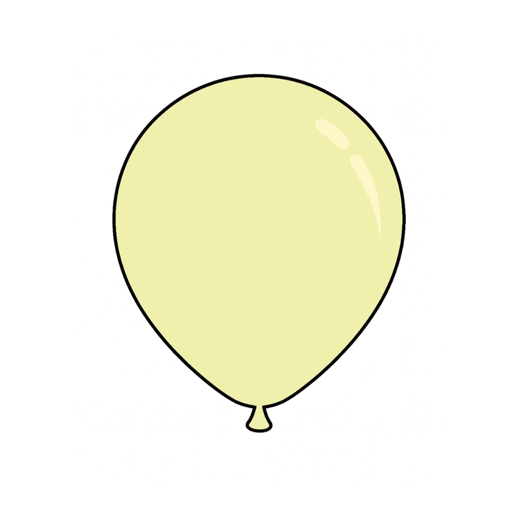 12" Pastel Clear Latex Balloon