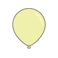 Yellow - Clear Pastel Latex Balloon