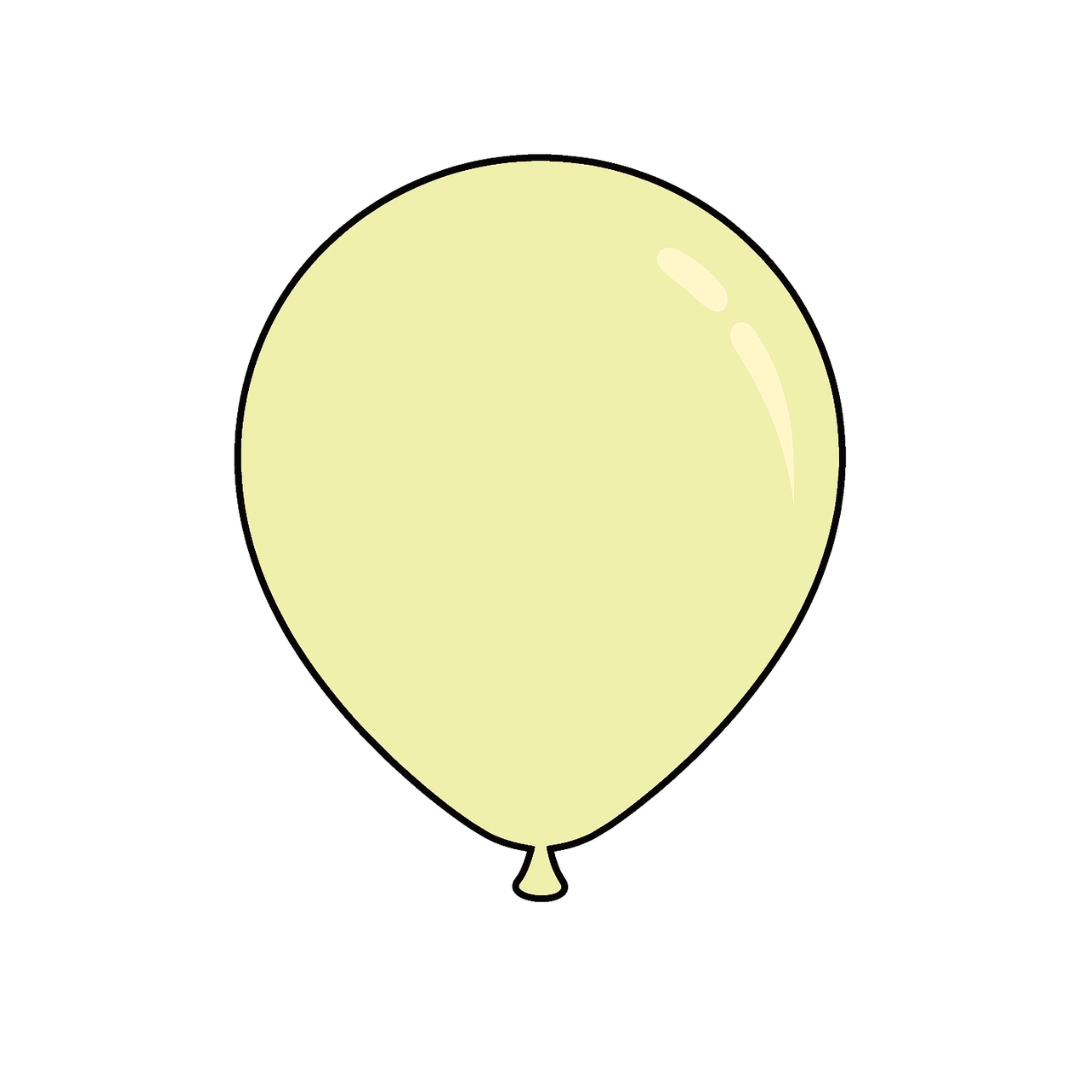 12" Pastel Clear Latex Balloon