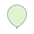 Green - Clear Pastel Latex Balloon