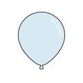 Blue - Clear Pastel Latex Balloon