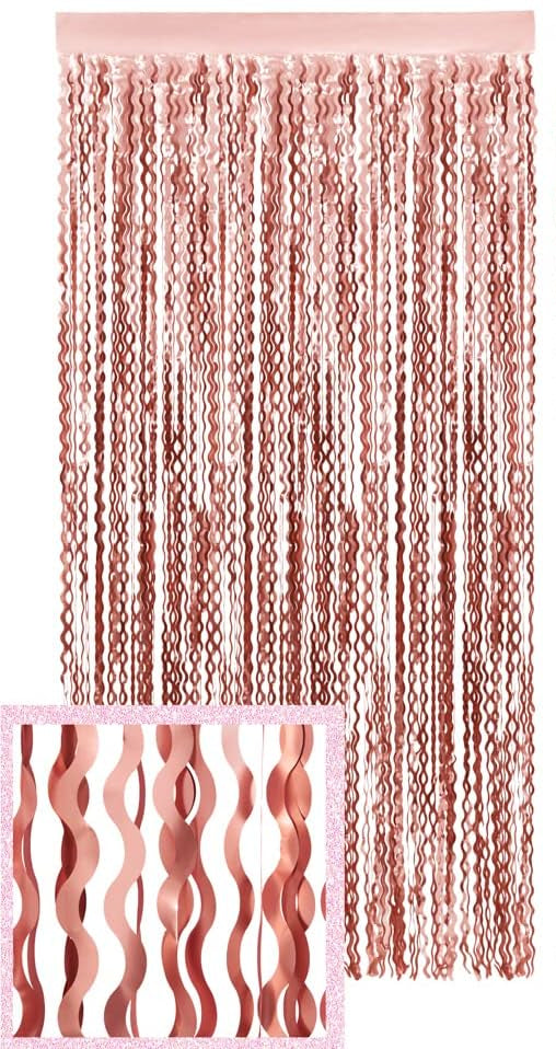 Matte Wave Foil Fringe Curtain