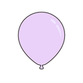 Purple - Clear Pastel Latex Balloon