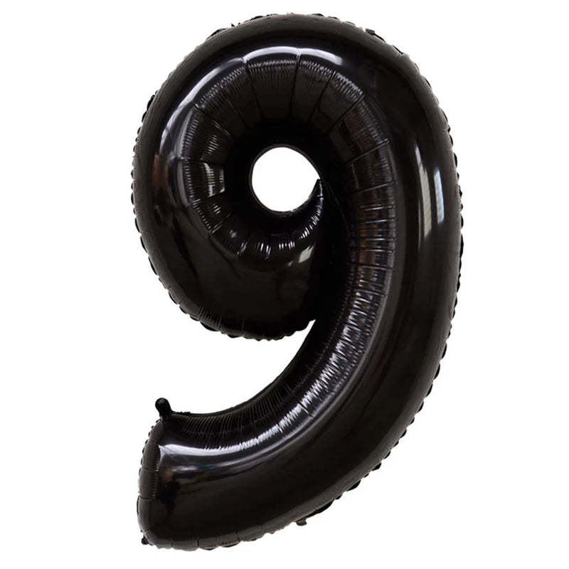 34" Numbers - Black Foil Balloon