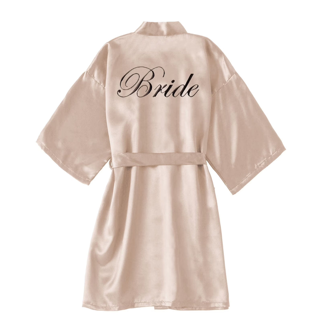 Bride Robe Kimono Satin