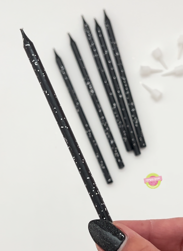 Glitter Birthday Cake Candles 6 Pieces