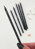 Glitter Birthday Cake Candles 6 Pieces