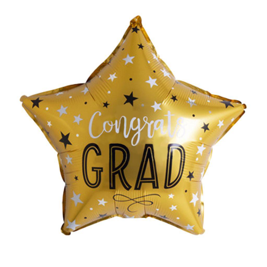 18" Grad Star Congrats Foil Balloon