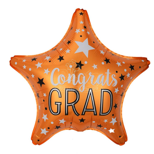 18" Grad Star Congrats Foil Balloon