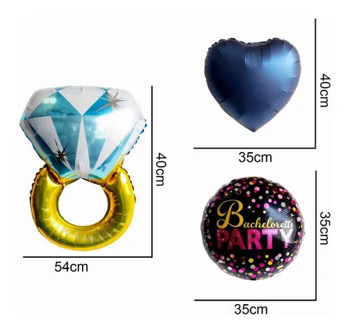 Bachelor Engagement Ring Foil Balloon Set