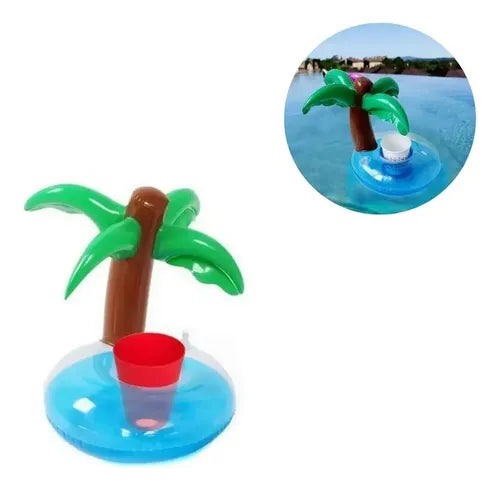 9" Inflatable Cup Holder - Palm Tree