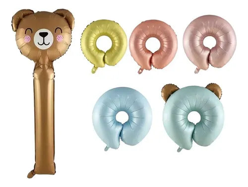 48" Bear Stacking Rings Foil Balloon