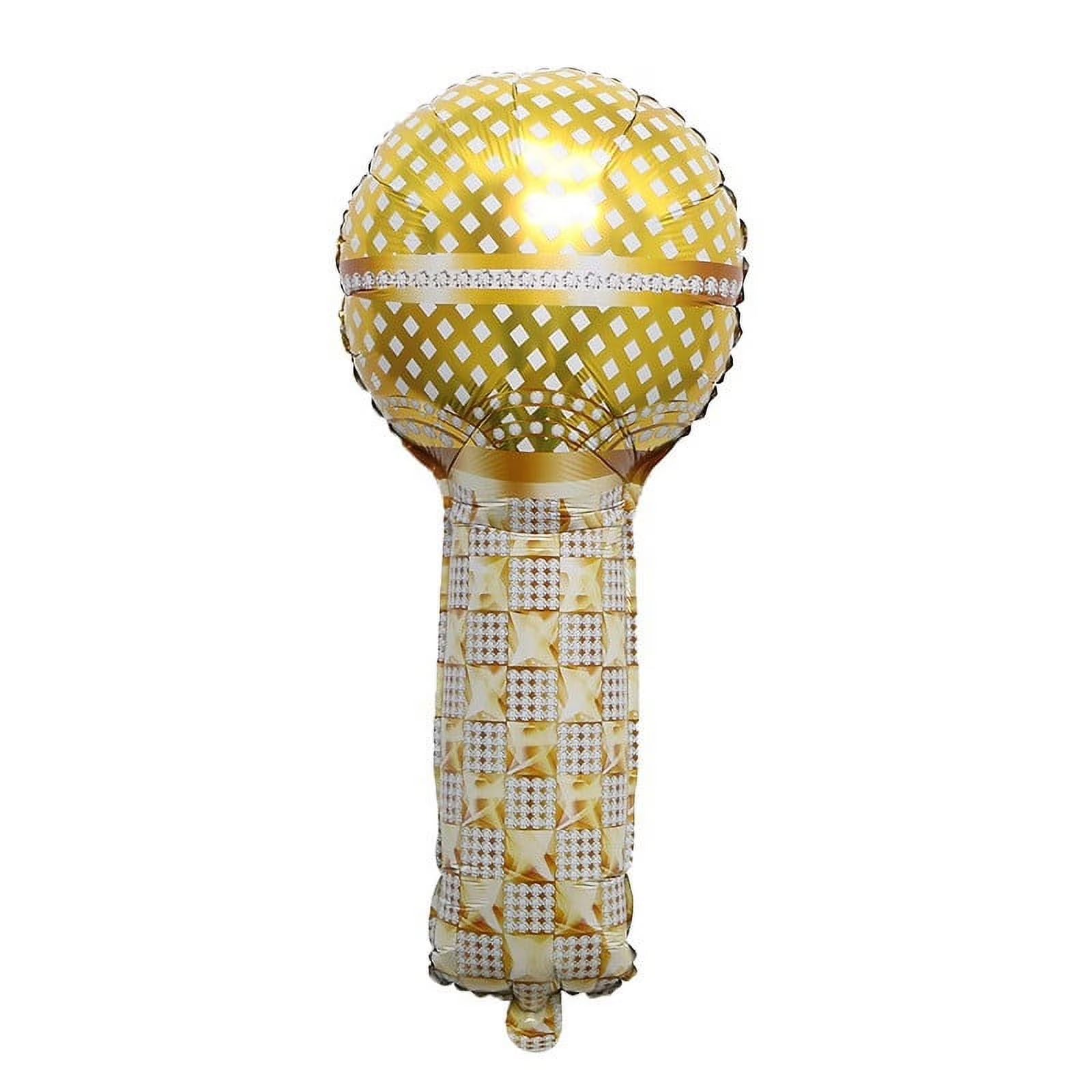 32" Golden Microphone Foil Balloon