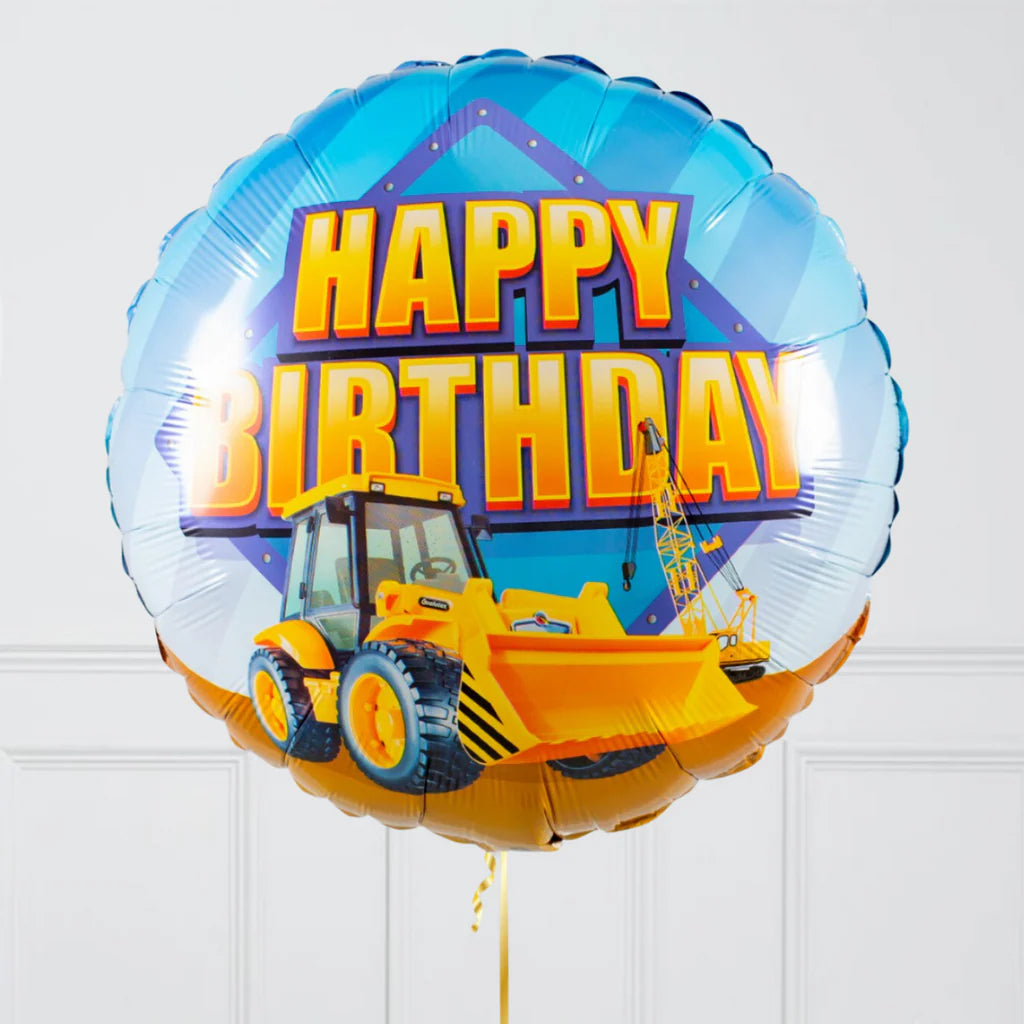 Happy Birthday Construction Foil Balloon