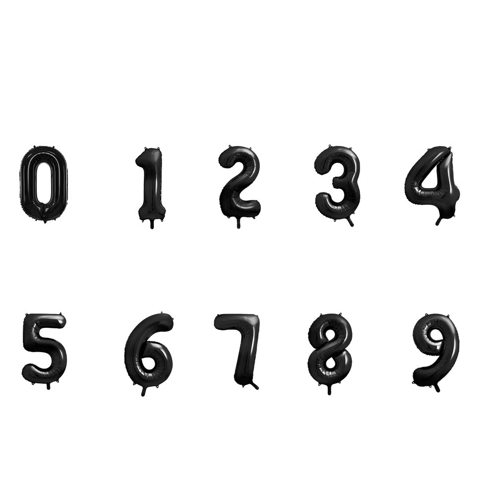 34" Numbers - Black Foil Balloon