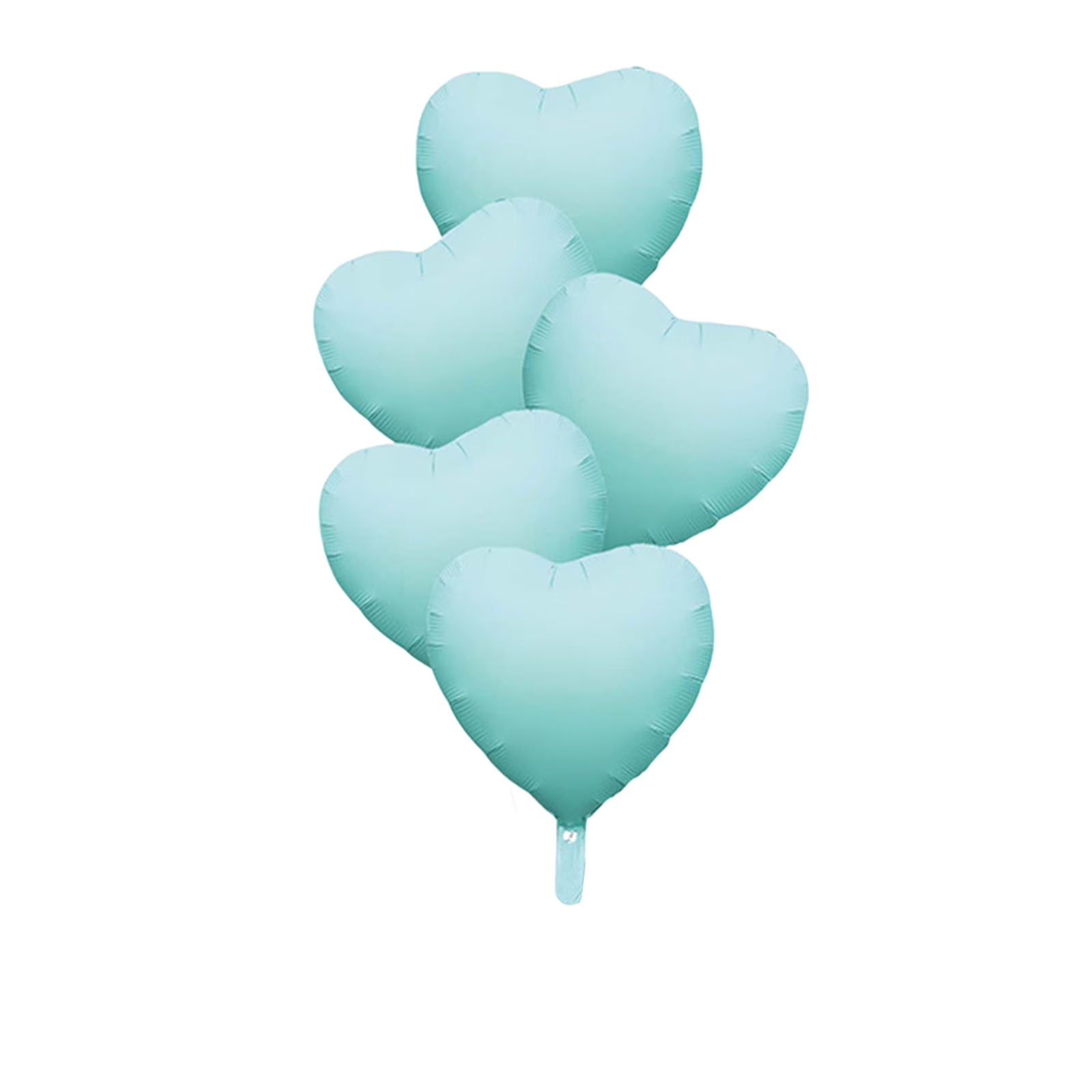 18" Pastel 5 Pcs Heart Foil Balloon