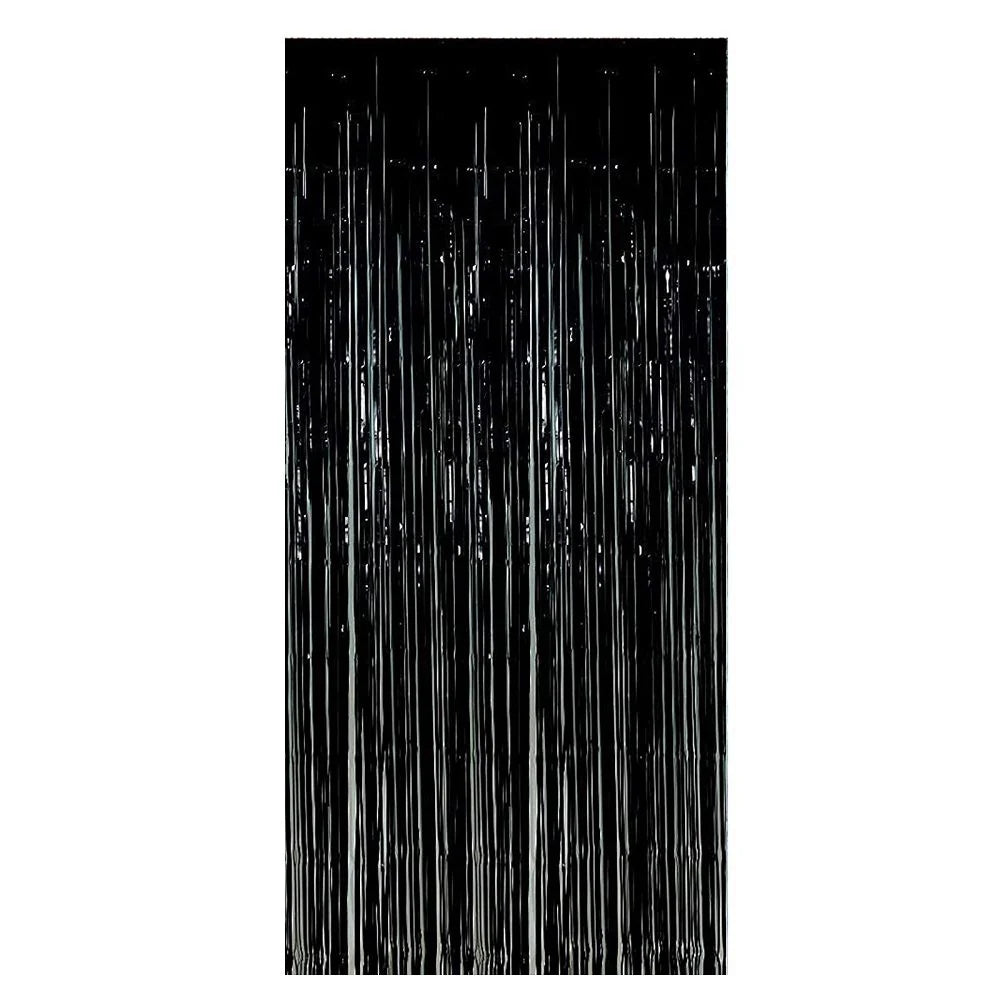 Plaine Foil Fringe Curtain